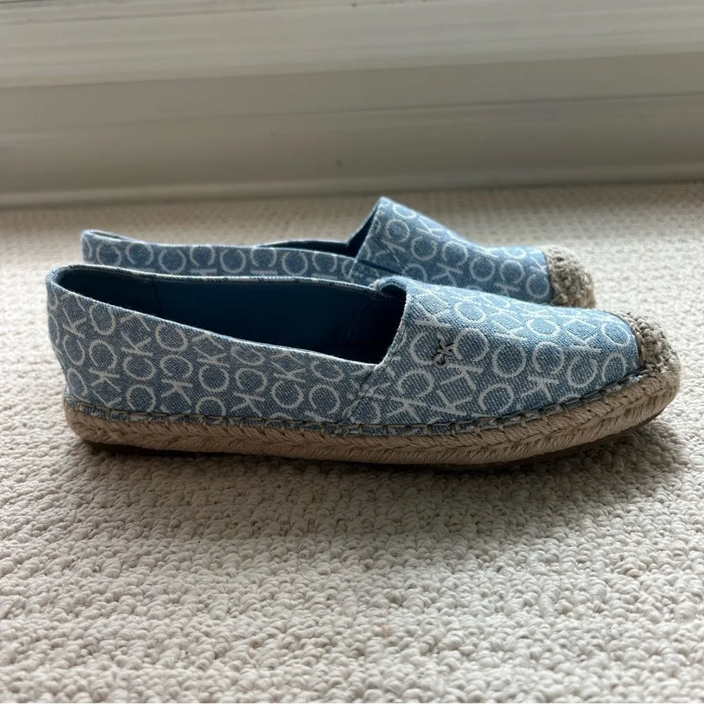 Calvin Klein Blue Logo Slip-On Espadrilles
